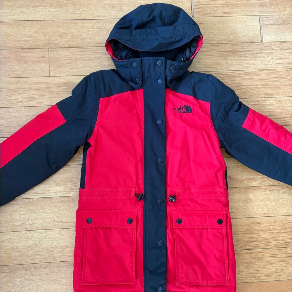 The North Face Jacket Reign On Down Parka Women Red Black Sz XS